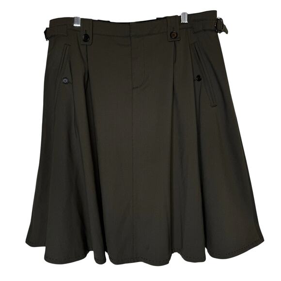 Prada Dresses & Skirts - Prada Sport Vintage Wool Blend Skirt in Olive Green size 42
